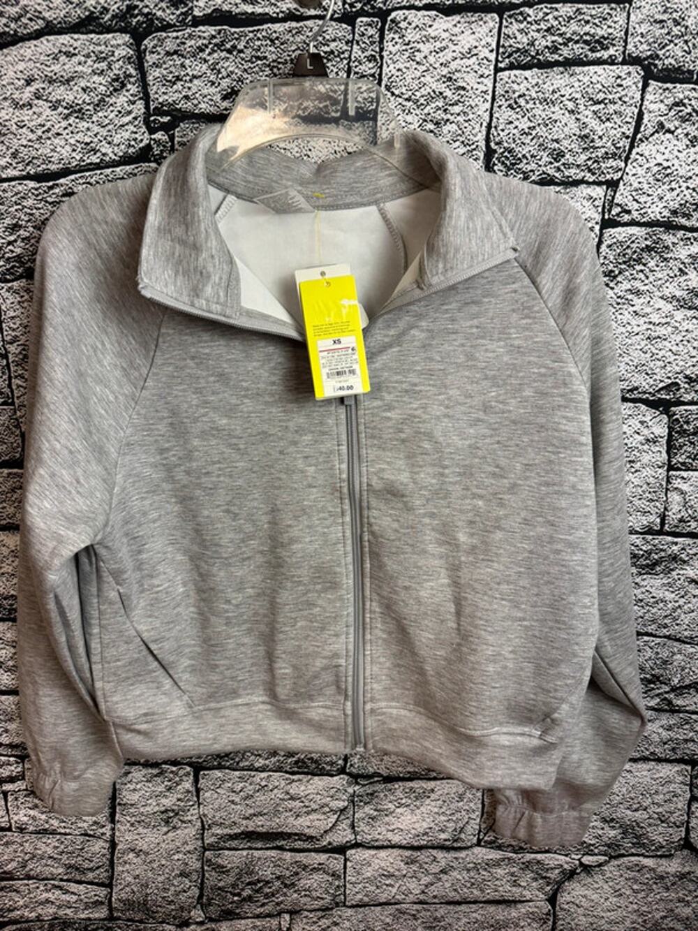 NWT Ladies All in Motion Gray Airy Sleek Full Zip Jacket - XS